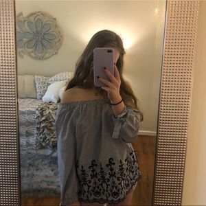 dressy off the shoulder top